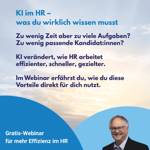 KI im Personalwesen, effiziente HR-Prozesse, Webinar, Tipps.