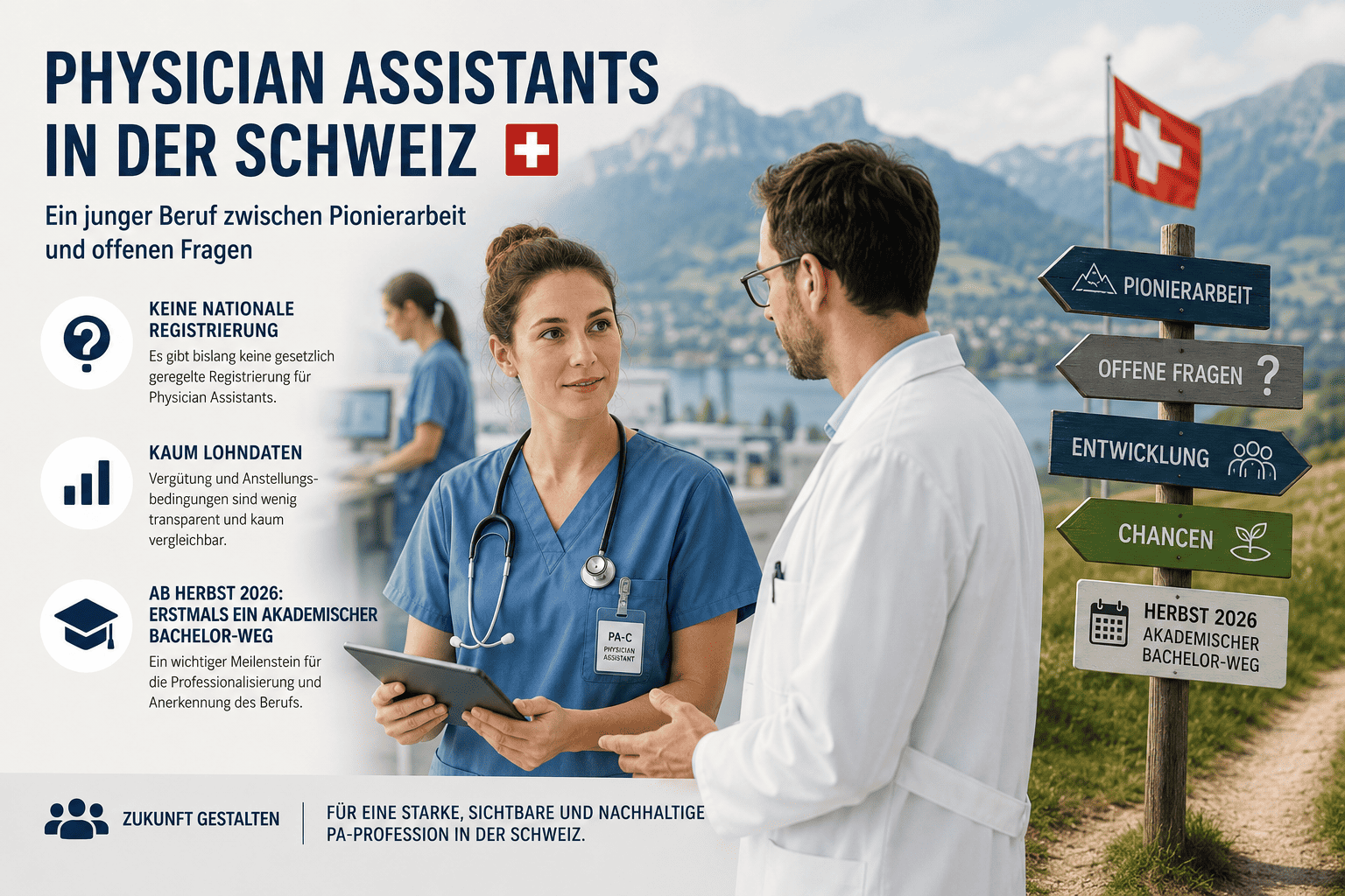 Infografik zu Physician Assistants in der Schweiz