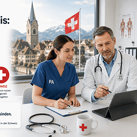 Arzt und PA in Schweizer Hausarztpraxis