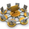 Conceptual image of local net. 3d